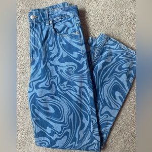 H&M swirl design jeans- size 4